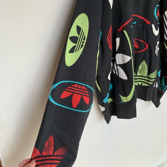 Rare Adidas Hoody Sweatshirt with Logos all over - brand new - Picture 8 of 11